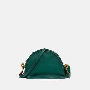 NWT COACH half moon coin purse in emerald